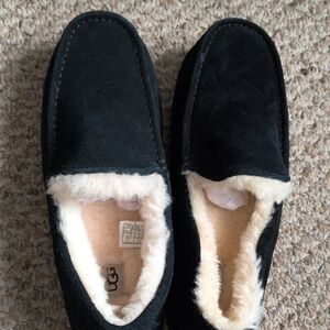 UGG Men's Black Loafers with Cream Lining